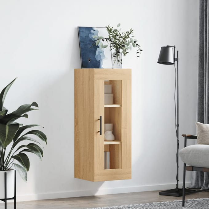 vidaXL - Bovenkast - 34,5x34x90 - cm - sonoma - eikenkleurig