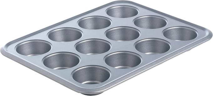 Bakvorm voor 12 Muffins Roestvrijstaal Grijs