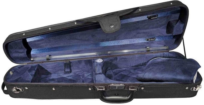 Leonardo VC-1412-BU Student Series vioolkoffer gevormd 1/2 hout zwart