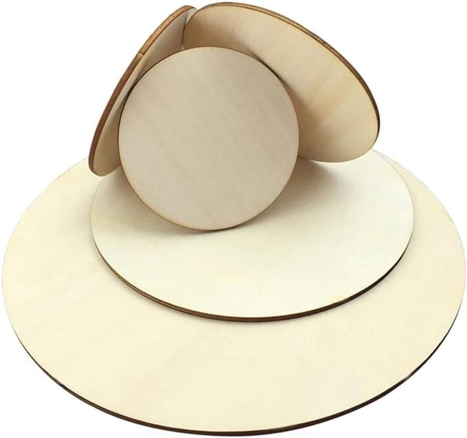 Multiplex Platen - Hout Plaatjes - Hobby Projecten - Natuurlijk Multiplex - 15cm Diameter - Houtkleur