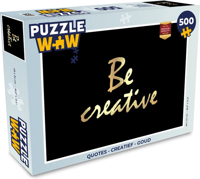 Puzzel Quotes - Creatief - Goud - Legpuzzel - Puzzel 500 stukjes