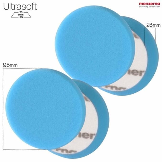 MENZERNA ULTRA SOFT WAX FOAM BLUE – 95MM – 2-PACK ECCENTRIC/ROTARY
