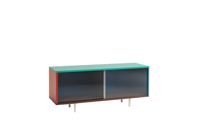 HAY Colour Cabinet M - multi - floor - met glazen deuren