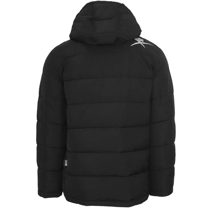 Plein Sport Patch Logo Gevoerde Zwarte Jas