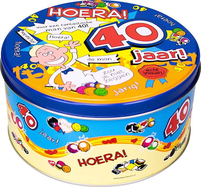 Paperdreams - Snoeptrommel - 40 Jaar - Man