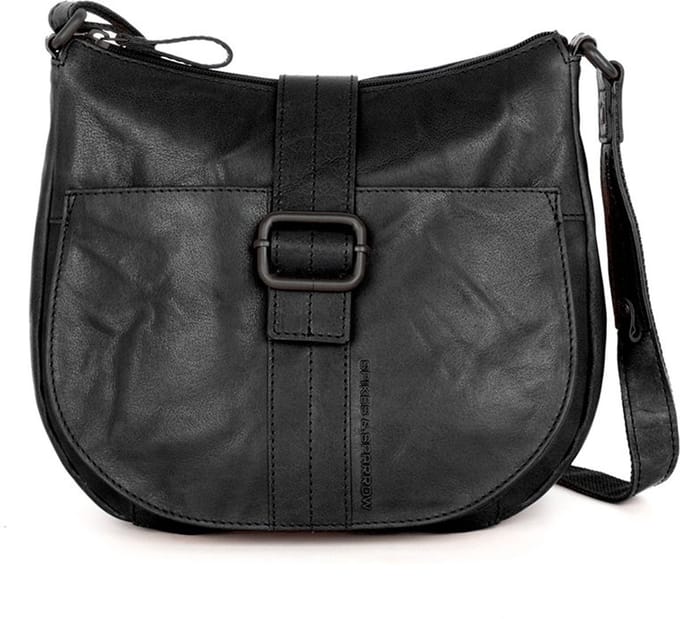 Leren Crossbodytas - Donnella - Zwart