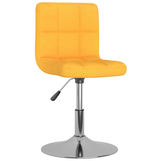 vidaXL - Eetkamerstoelen - draaibaar - 2 - st - stof - geel