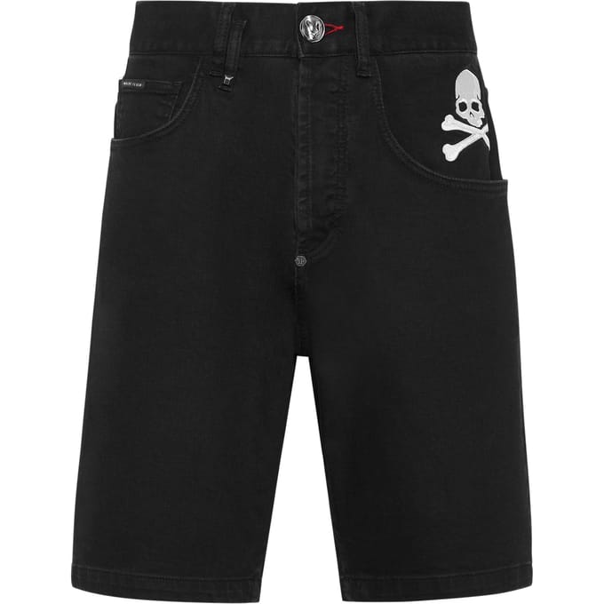Denim Korte Broek Skull&Bones