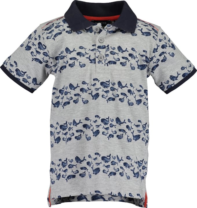Blue Seven Jongens Poloshirt - Fog - Maat 92