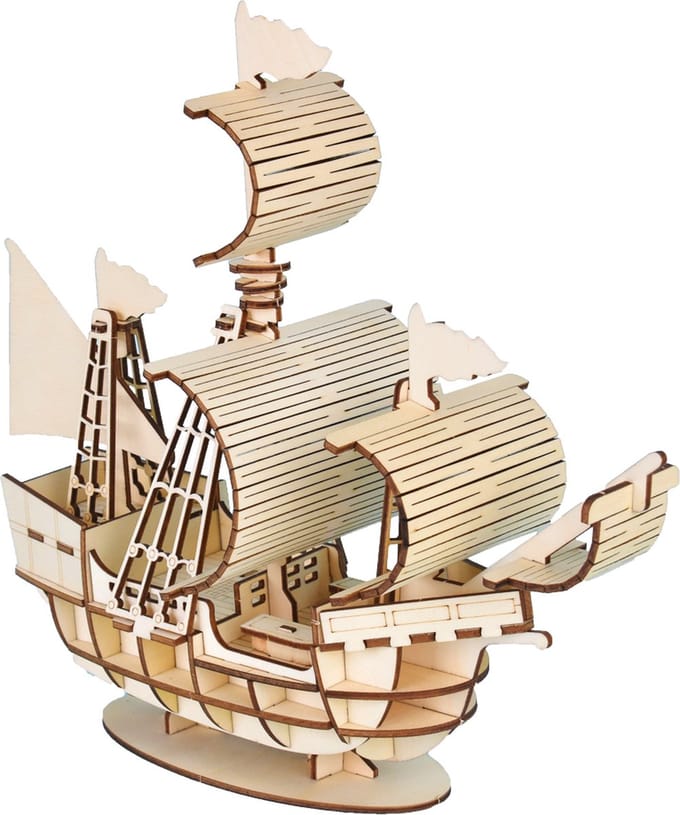 Bouwpakket DIY Zeilschip Götheborg klein van hout