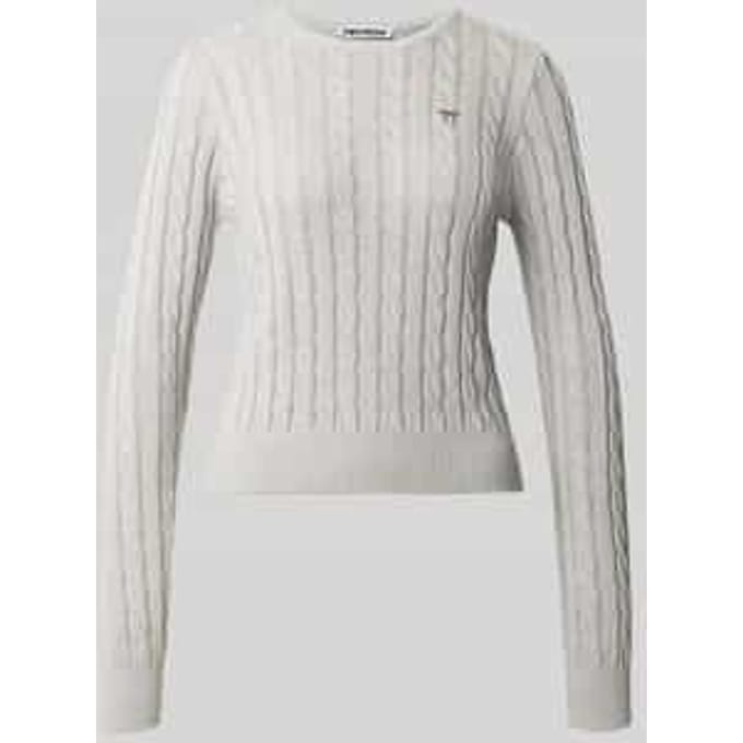 Slim fit pullover van katoenmix