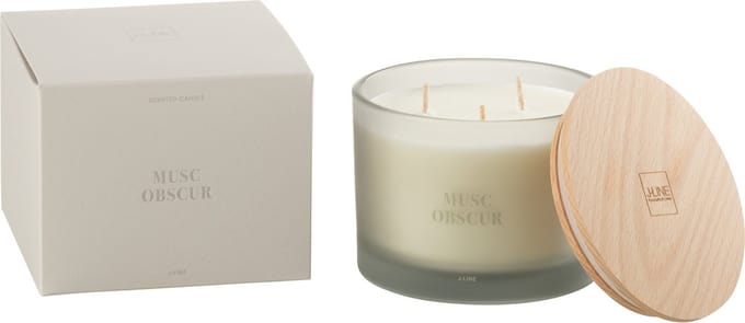 J-Line geurkaars Accords Essentiels - Musc Obscur - blauw - 28U