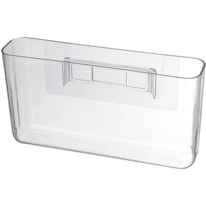 Boîte de Rangement Plastique Transparent Sans Perçage Organisateur Mural pour Téléphone Télécommande white