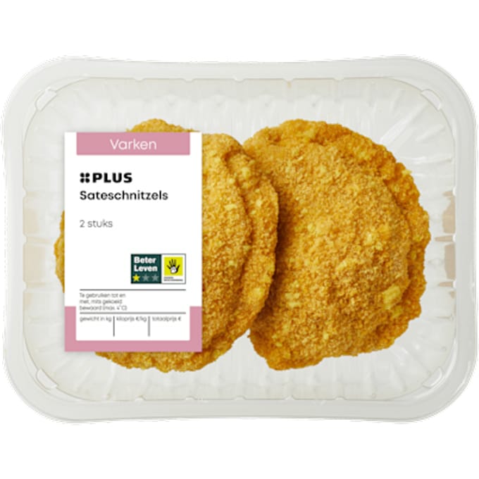 Sateschnitzels 2 stuks