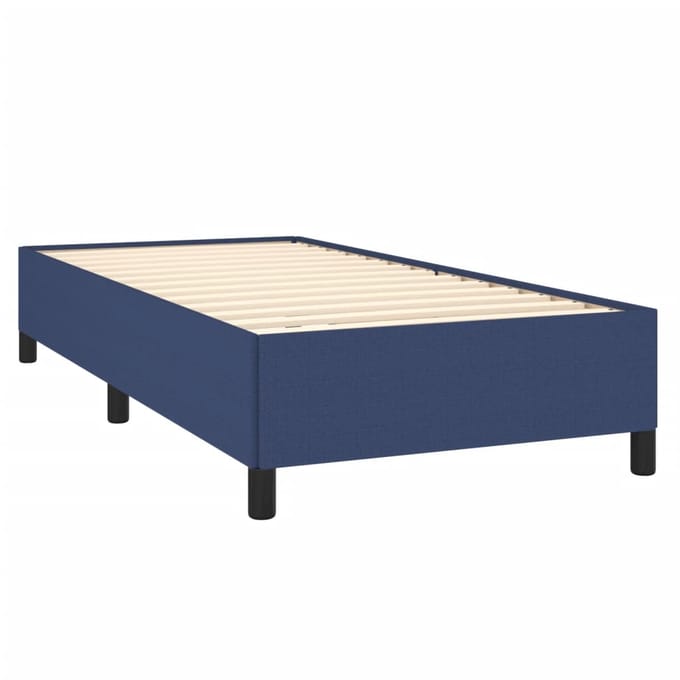 vidaXL - Bedframe - zonder - matras - 90x190 - cm - stof - blauw