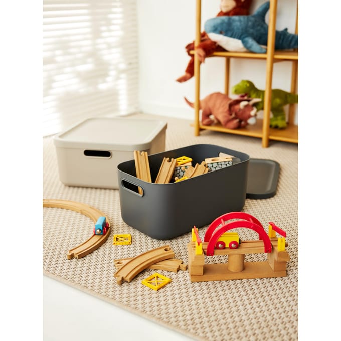 Decoratie opbergbox Albula Light 20 L antraciet