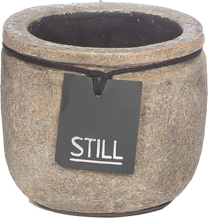 STILL - Planter Pot - Lijn - Earth - Grijs - 14 x 12 cm