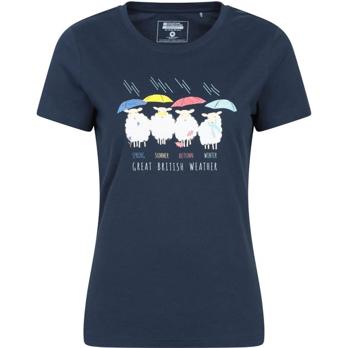 Mountain Warehouse Dames/Dames Groot Brits Weer T-Shirt (Marine)