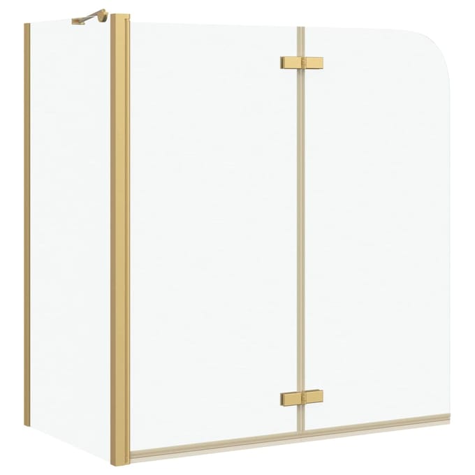 vidaXL - Douche - Omheining - Goud - 120 - x - 68 - x - 130 - cm - ESG - Glas - en - Aluminium