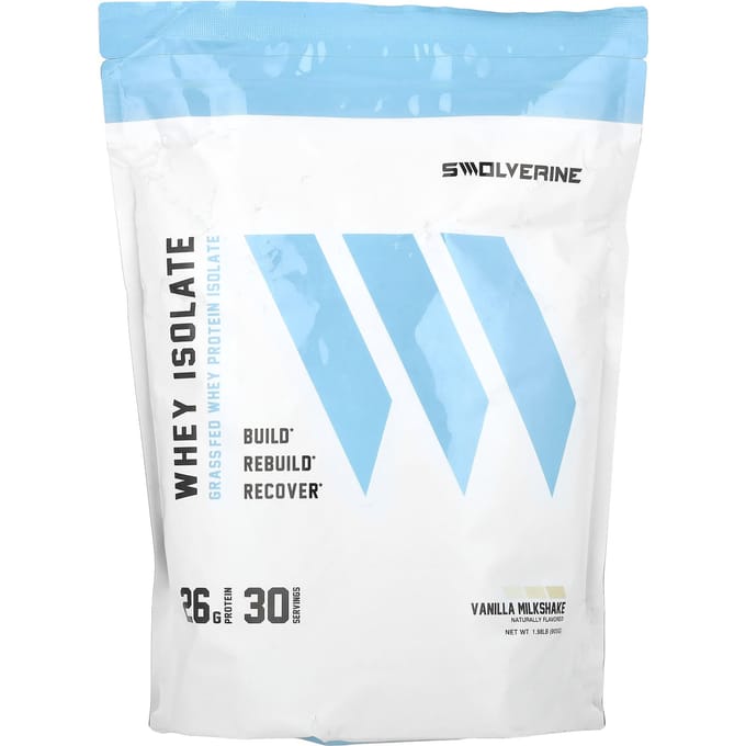 Swolverine, isolat de whey, milkshake vanille, 1,98 lb (900g)