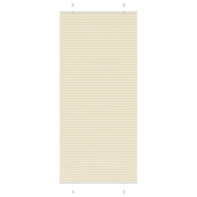 vidaXL - Plissé - rolgordijn - 85x200 - cm - stofbreedte - 84,4 - cm - polyester - crème
