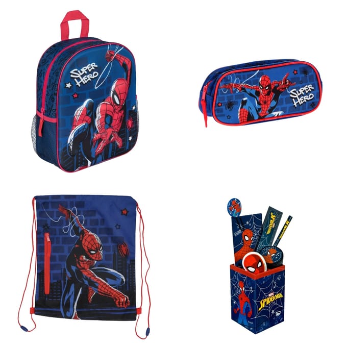 Spiderman schoolset; rugzak, etui, gymtas en schrijfwarenset