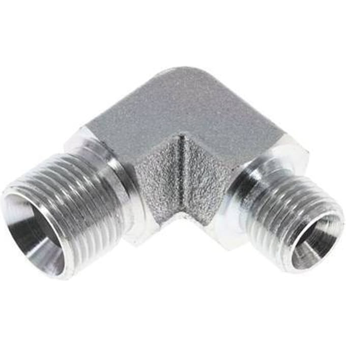90° L-Koppeling Reducerende Fitting G1/4 '' X G3/8 '' Hoge Druk Staal  60° Conus 325bar Hydrauliek
