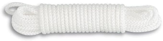 Gevlochten polypropyleen touw - 290 kg treksterkte - 5 mm diameter - 10 m lengte - wit