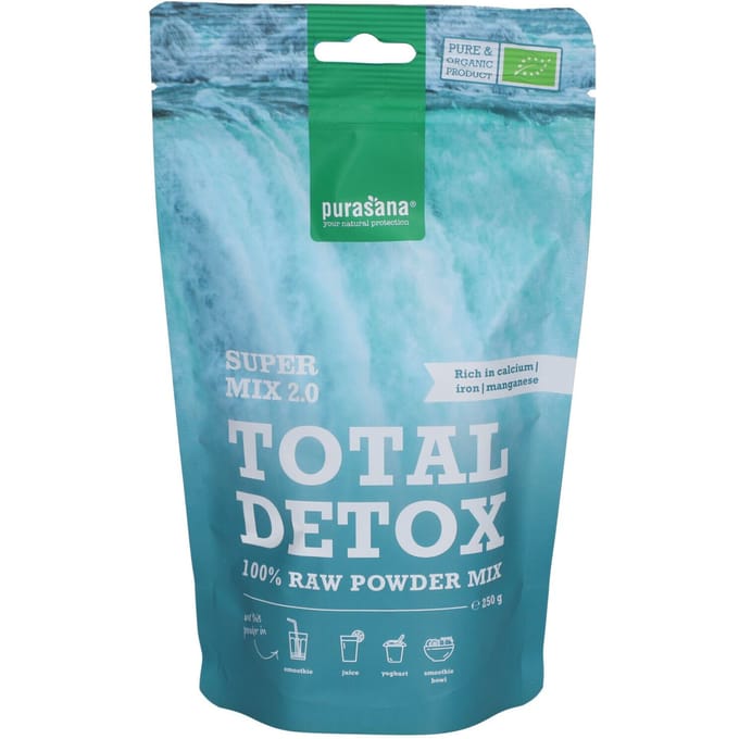 Purasana Total detox mix 2.0 vegan bio 250 Gram