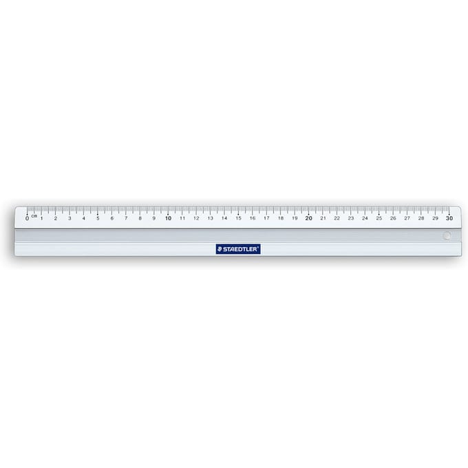 STAEDTLER liniaal 563, aluminium, 30 cm, schaalverdeling in reliëf, antislip