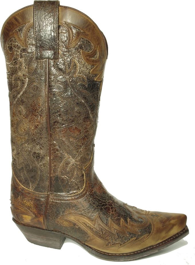 Sendra Boots 9669 Cuervo Bruin Dames Heren Cowboy Western Laarzen Spitse Neus Schuine Hak Lederen Zool Echt Leer