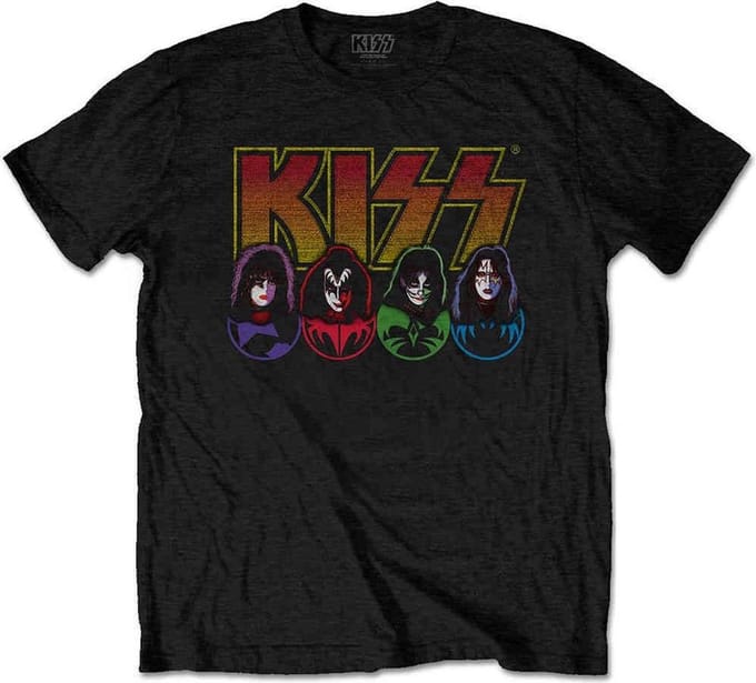 Kiss - Logo, Faces And Icons Heren Tshirt - M - Zwart