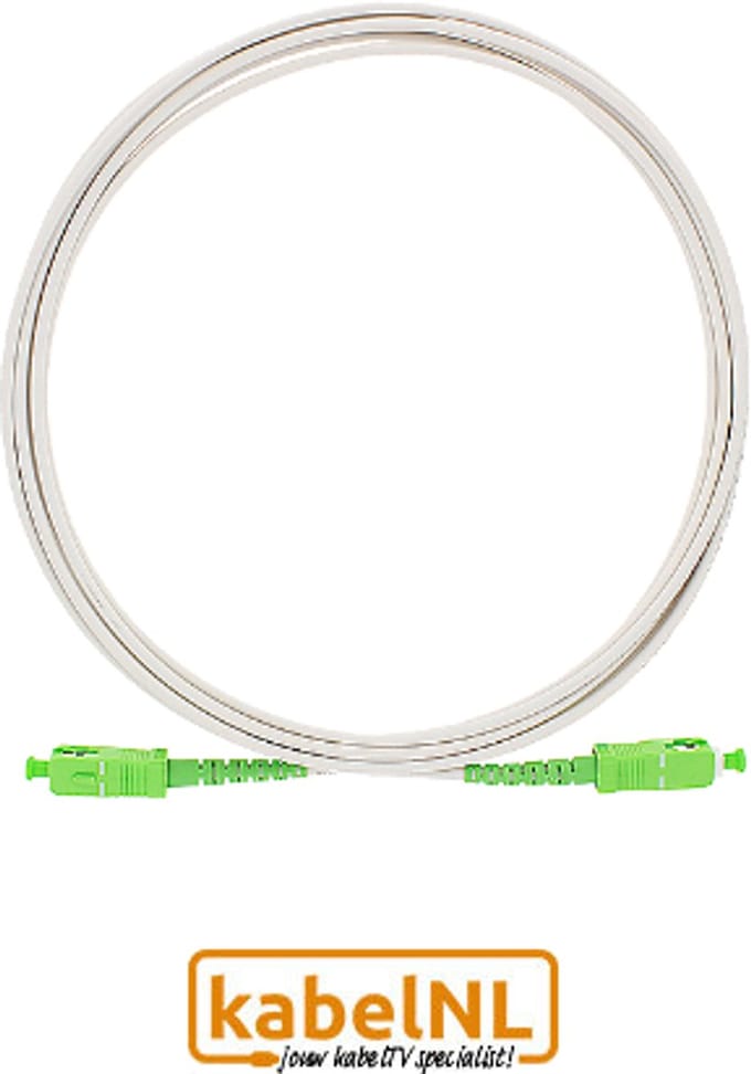glasvezel aansluitkabel 3 meter gearmeerd, type SC/APC-SC/APC