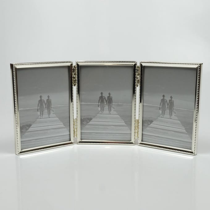 Fotolijst Zilver Parel Drieluik 10 x 15