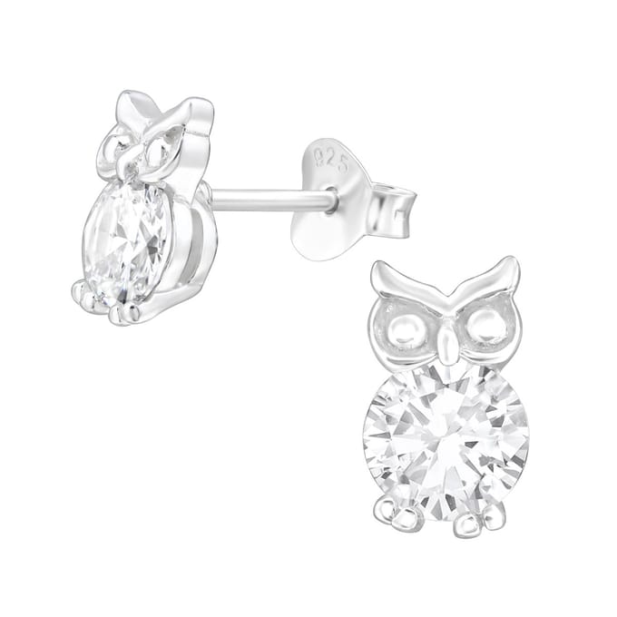 Montebello Oorbellen Alonna - 925 Zilver E-Coating - Uil - 9x5mm