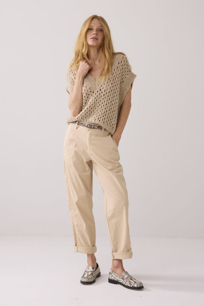 Summum Woman Oversized Spencer Sequin Mohair Blend Knit Alpaca Maat: L | Sweaters Outlet | Dames | Beige
