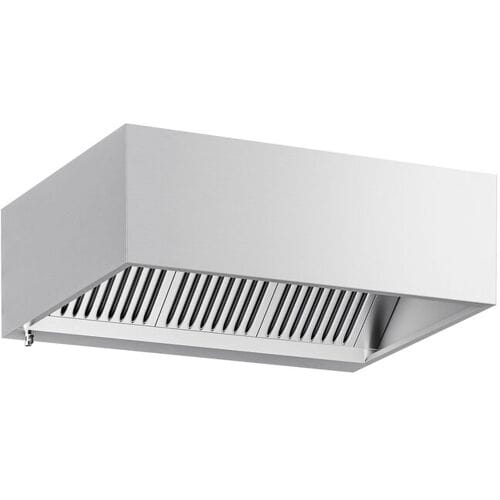 GGM Gastro Kastenhaube - 1400mm - mit Filter & Lampe Zilver