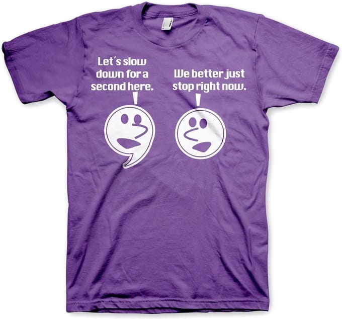 Hybris Let's Slow Down For A Second T-shirt paars
