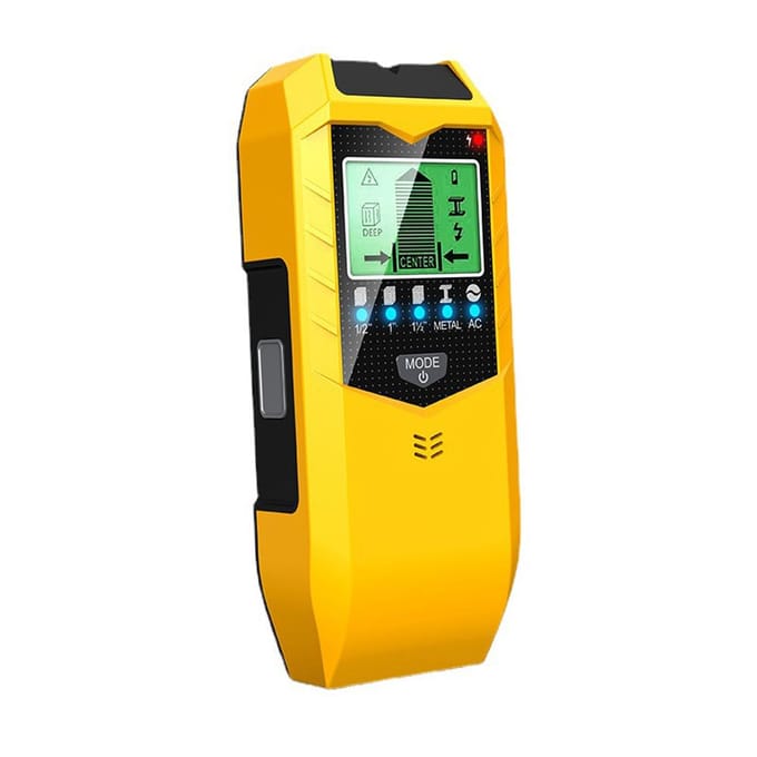 LCD-achtergrondverlichting Digitale wandmetaaldetector Draagbare multifunctionele houtnoppenzoeker Muur zilver