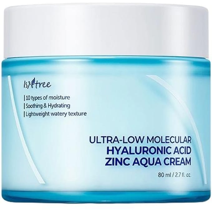 Isntree - Ultra-Low Molecular Hyaluronic Acid Zinc Aqua Cream 80ml