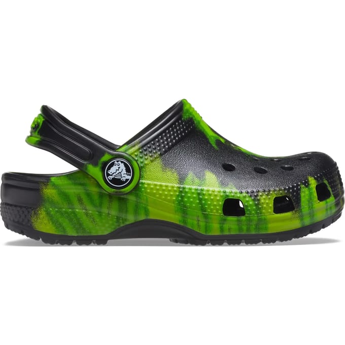 Crocs Classic Tie-Dye Graphic K kinderklomp, ruime pasvorm 205451