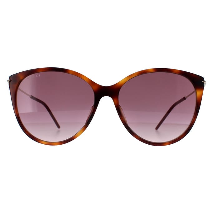 Gucci GG1268S 002 havana goud rood gradiÃ«nt zonnebril