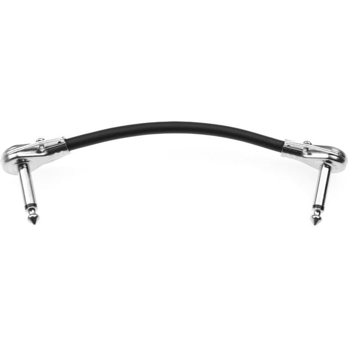 Gitaar Effect Pedaal Kabel Draad Platte Patch Kabel Snoer 6.35mm Haaks 15cm black
