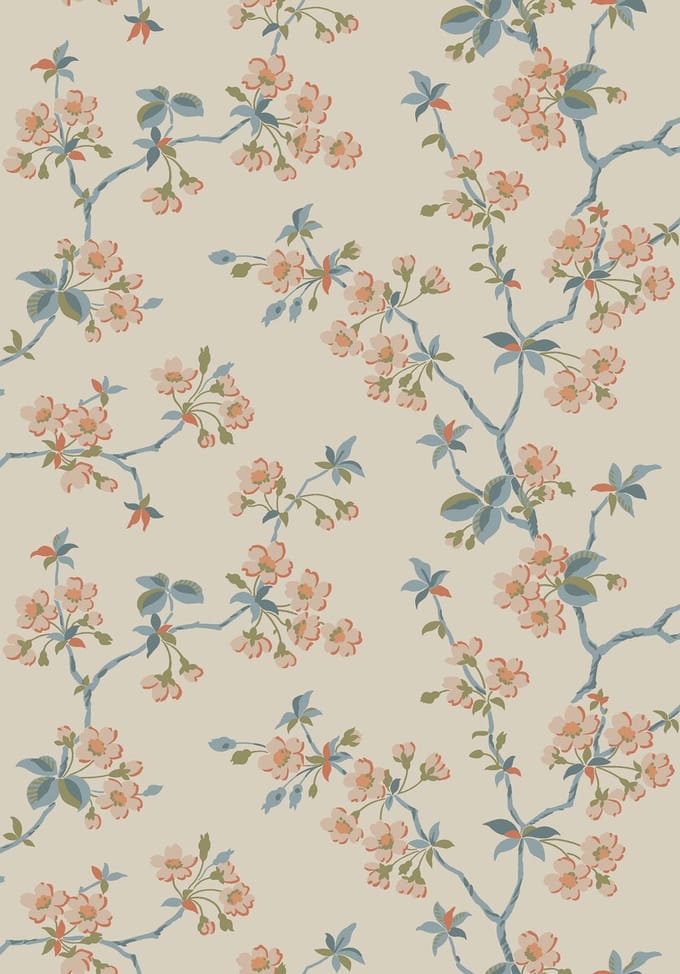 Boråstapeter Vliesbehang 4176 - Alla Tiders Hus - Botanisch Beige - 53cm x 10.05m