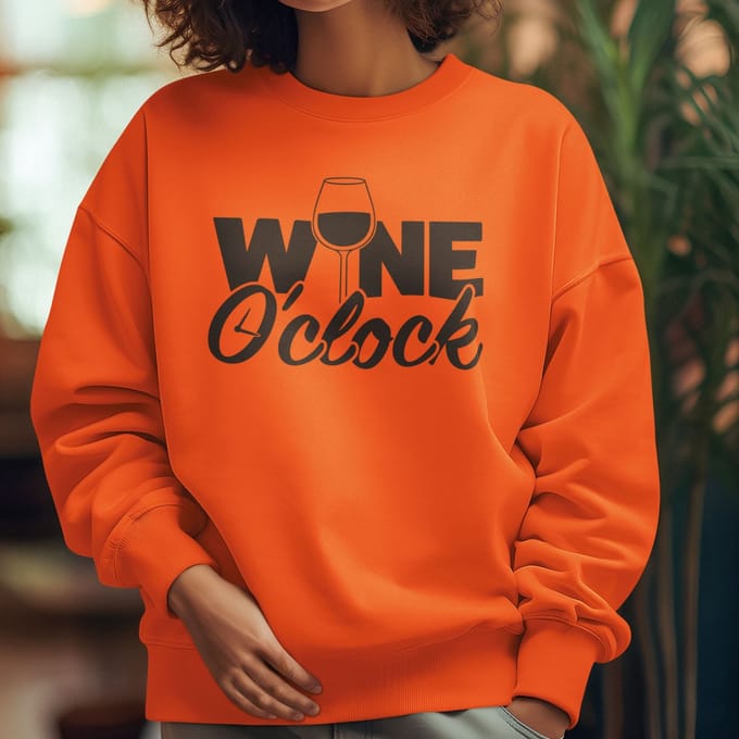 Oranje Koningsdag Trui Wine O'clock XL