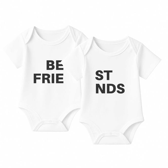 Romper Best Friends - wit - korte mouw