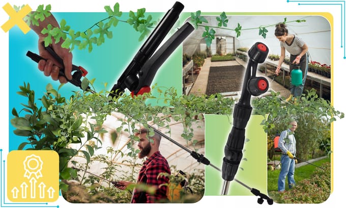 Merkloos - Telescoop Lansa Opryskiwacza - Metaal - 76-110 cm - Handgreep