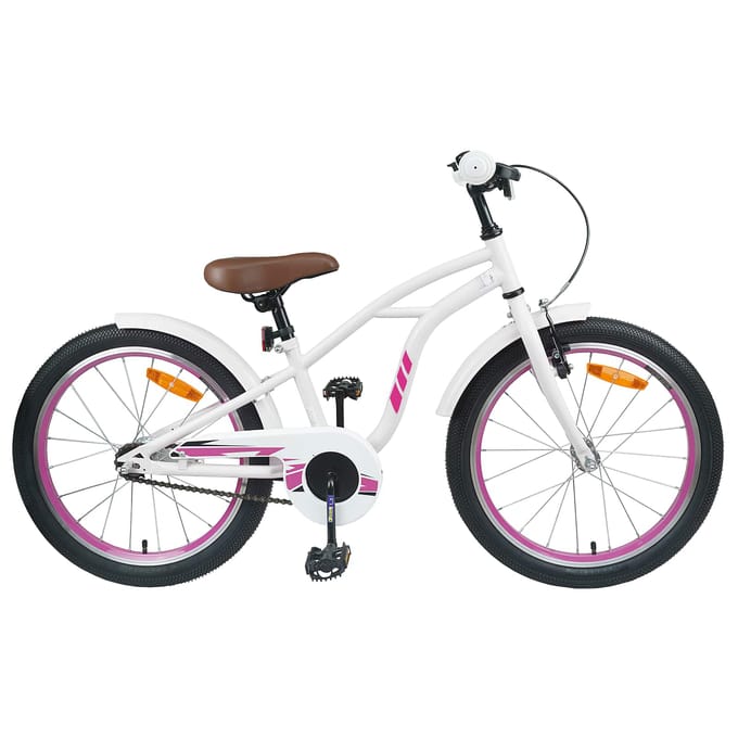 vidaXL - Kinderfiets - 18 - Inch - voor - 5-7 - jaar - oud - Wit