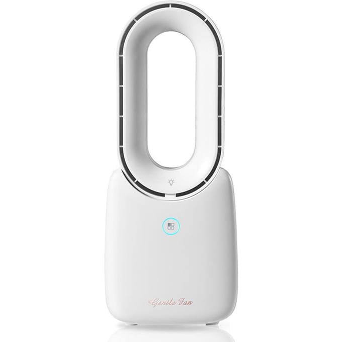 Fan Stille kleine creatieve mini elektrische ventilator Vier versnellingen Office Home Draagbare USB Desktop Bladeless ventilator wit