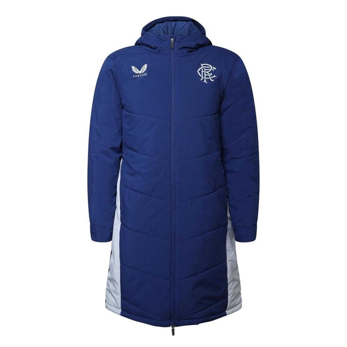 Castore Heren Rangers FC Gewatteerde Jas (Blauw/Grijs)